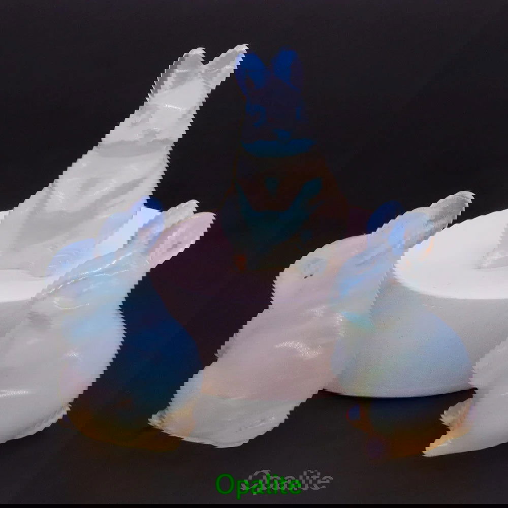 1.5" Elf Rabbit Natural Crystal Amethyst Quartz Agate Bunny Animal Craft Figurines Stone Carving Healing Reiki Home Decor Gift - forbiddengemstones.com