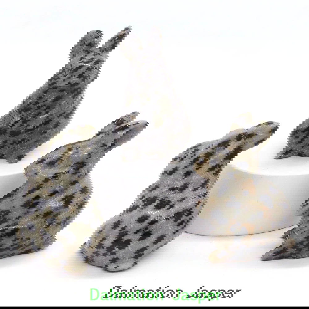 1.5" Elf Rabbit Natural Crystal Amethyst Quartz Agate Bunny Animal Craft Figurines Stone Carving Healing Reiki Home Decor Gift - forbiddengemstones.com