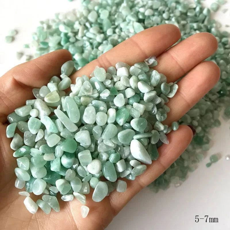 100g 5-7mm Natural Dong ling Jade Gravel Crystal Stone Rock Healing Gemstone Green Aventurine for Fish Tank Home Decor - forbiddengemstones.com