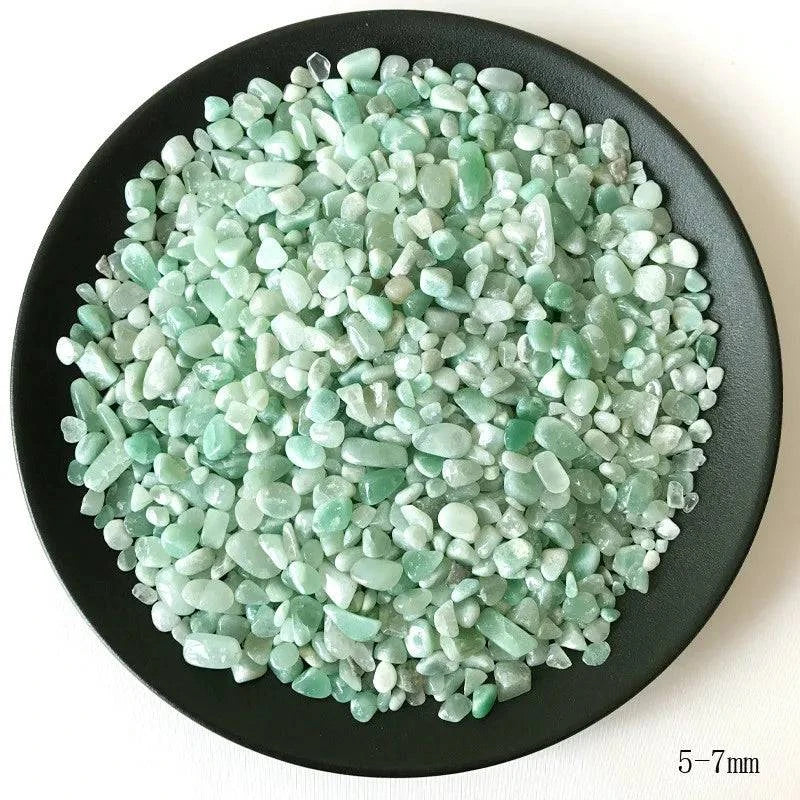 100g 5-7mm Natural Dong ling Jade Gravel Crystal Stone Rock Healing Gemstone Green Aventurine for Fish Tank Home Decor - forbiddengemstones.com