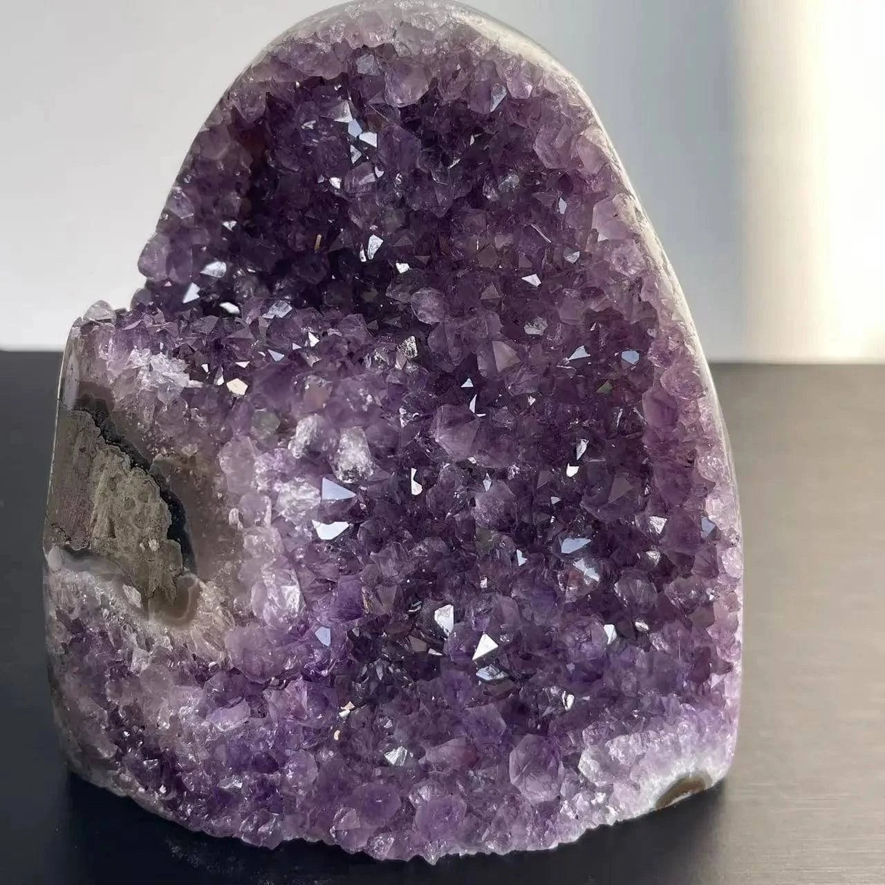 1PC Natural Amethyst Crystal Cluster Quartz Raw Crystals Healing Stone Ore Mineral Home Decor Purple Cornucopia Feng Shui Stone - forbiddengemstones.com