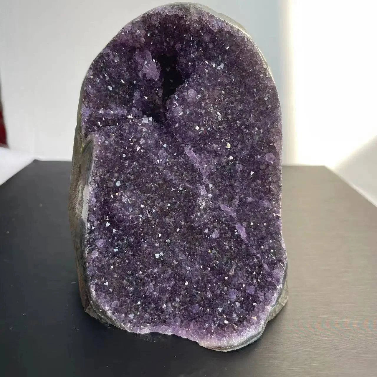 1PC Natural Amethyst Crystal Cluster Quartz Raw Crystals Healing Stone Ore Mineral Home Decor Purple Cornucopia Feng Shui Stone - forbiddengemstones.com