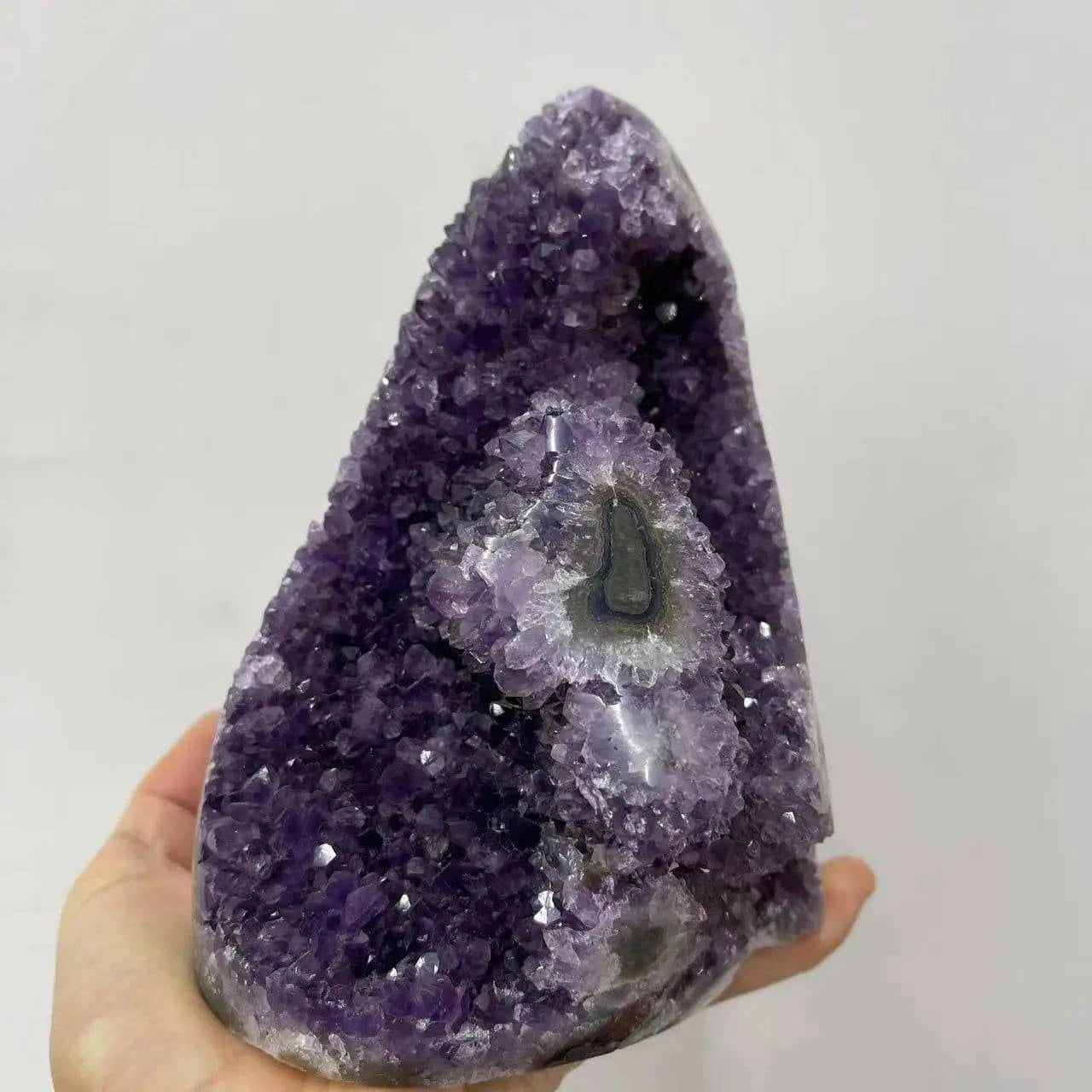 1PC Natural Amethyst Crystal Cluster Quartz Raw Crystals Healing Stone Ore Mineral Home Decor Purple Cornucopia Feng Shui Stone - forbiddengemstones.com