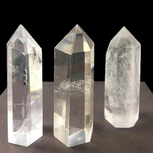 1Pc Clear Quartz Crystal Point Natural Wand Specimen Reiki Healing Stone - forbiddengemstones.com