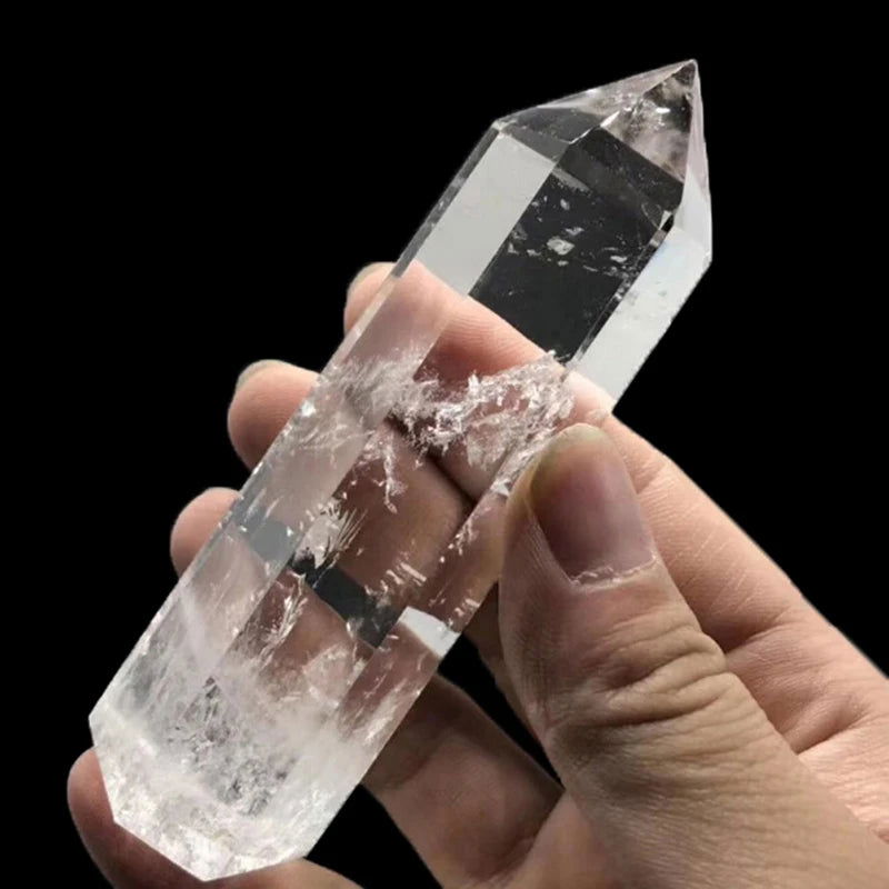 1Pc Clear Quartz Crystal Point Natural Wand Specimen Reiki Healing Stone - forbiddengemstones.com