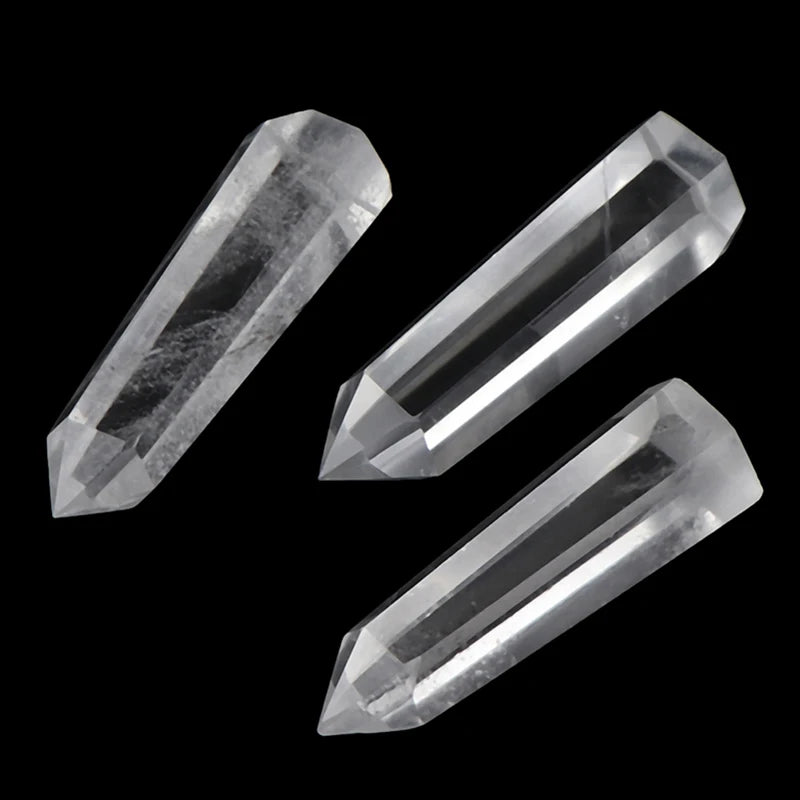 1Pc Clear Quartz Crystal Point Natural Wand Specimen Reiki Healing Stone - forbiddengemstones.com