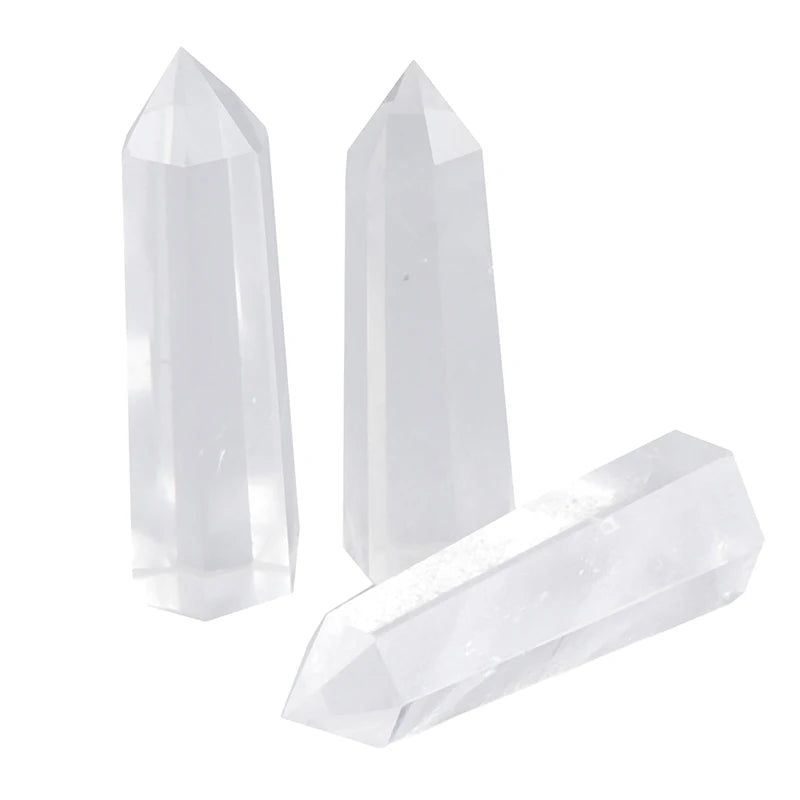 1Pc Clear Quartz Crystal Point Natural Wand Specimen Reiki Healing Stone - forbiddengemstones.com