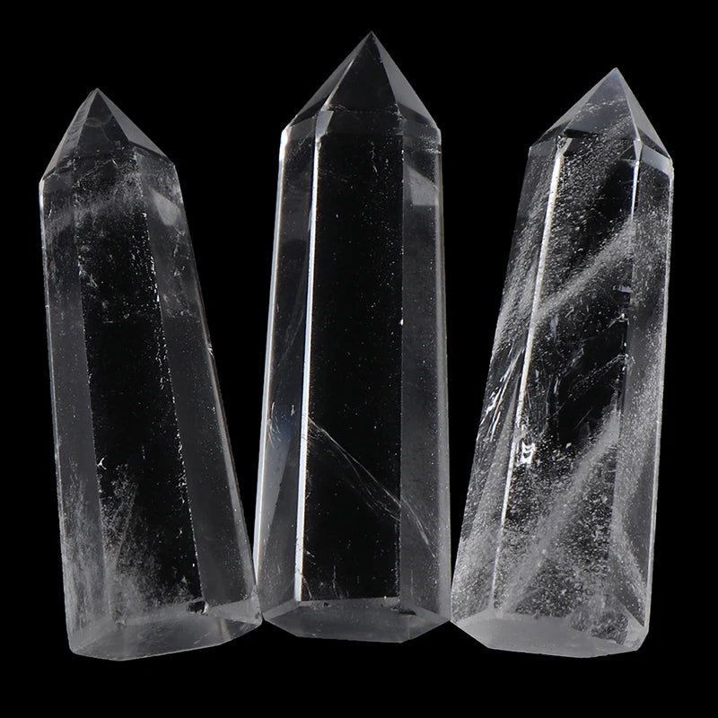 1Pc Clear Quartz Crystal Point Natural Wand Specimen Reiki Healing Stone - forbiddengemstones.com