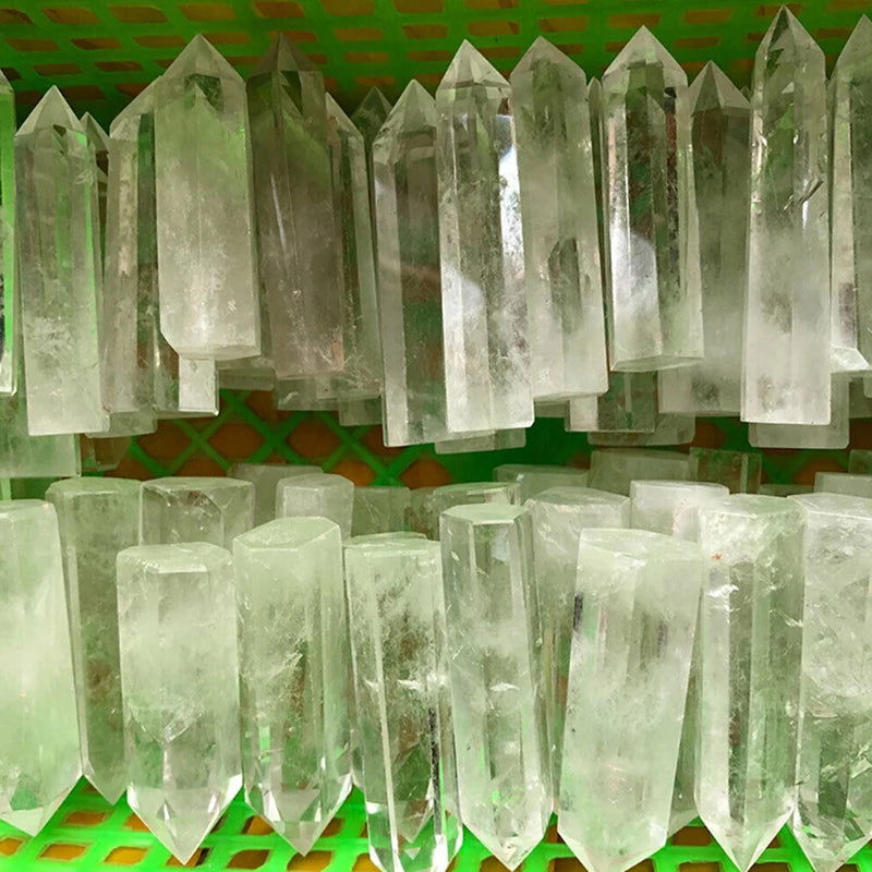 1Pc Clear Quartz Crystal Point Natural Wand Specimen Reiki Healing Stone - forbiddengemstones.com