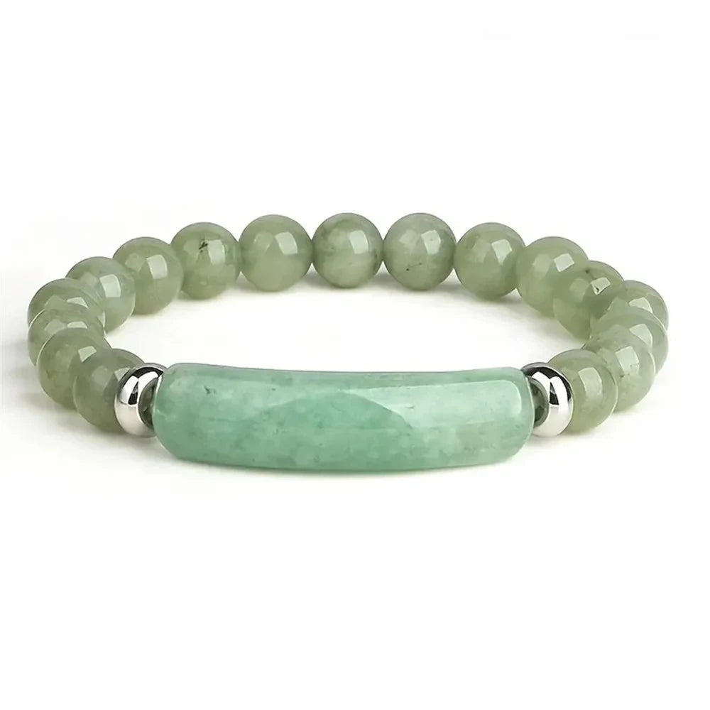 1pc Healing Handmade Stone Bracelet Turquoise Natural Malachite Gemstone Crystal Rough Bracelet Body Energy Yoga - forbiddengemstones.com