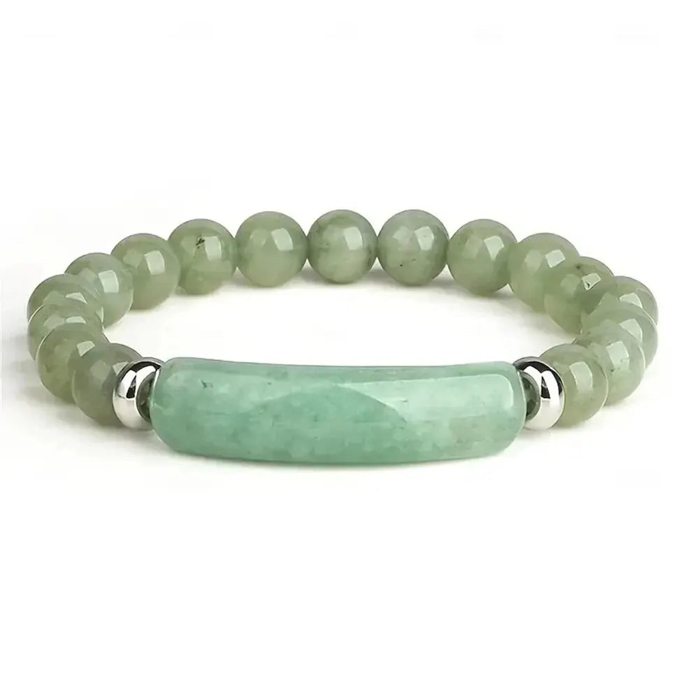 1pc Healing Handmade Stone Bracelet Turquoise Natural Malachite Gemstone Crystal Rough Bracelet Body Energy Yoga - forbiddengemstones.com