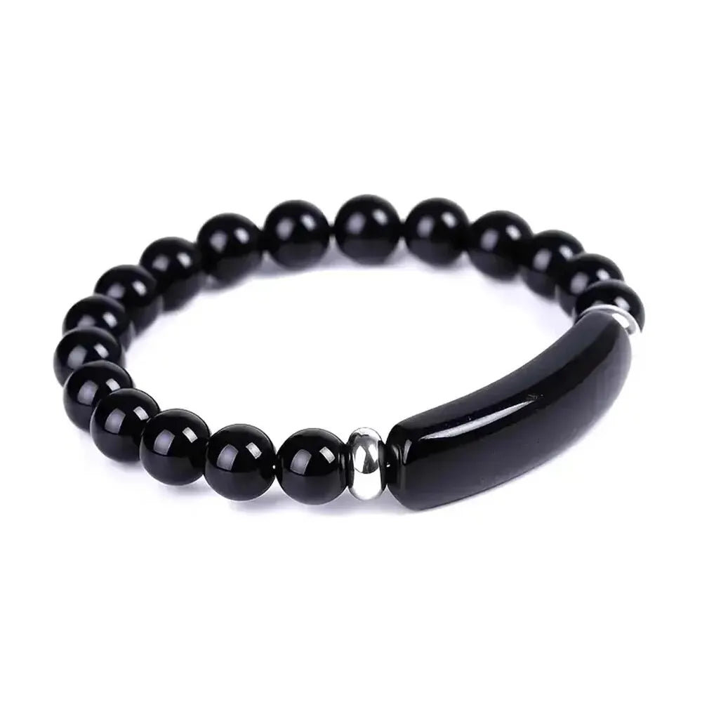 1pc Healing Handmade Stone Bracelet Turquoise Natural Malachite Gemstone Crystal Rough Bracelet Body Energy Yoga - forbiddengemstones.com