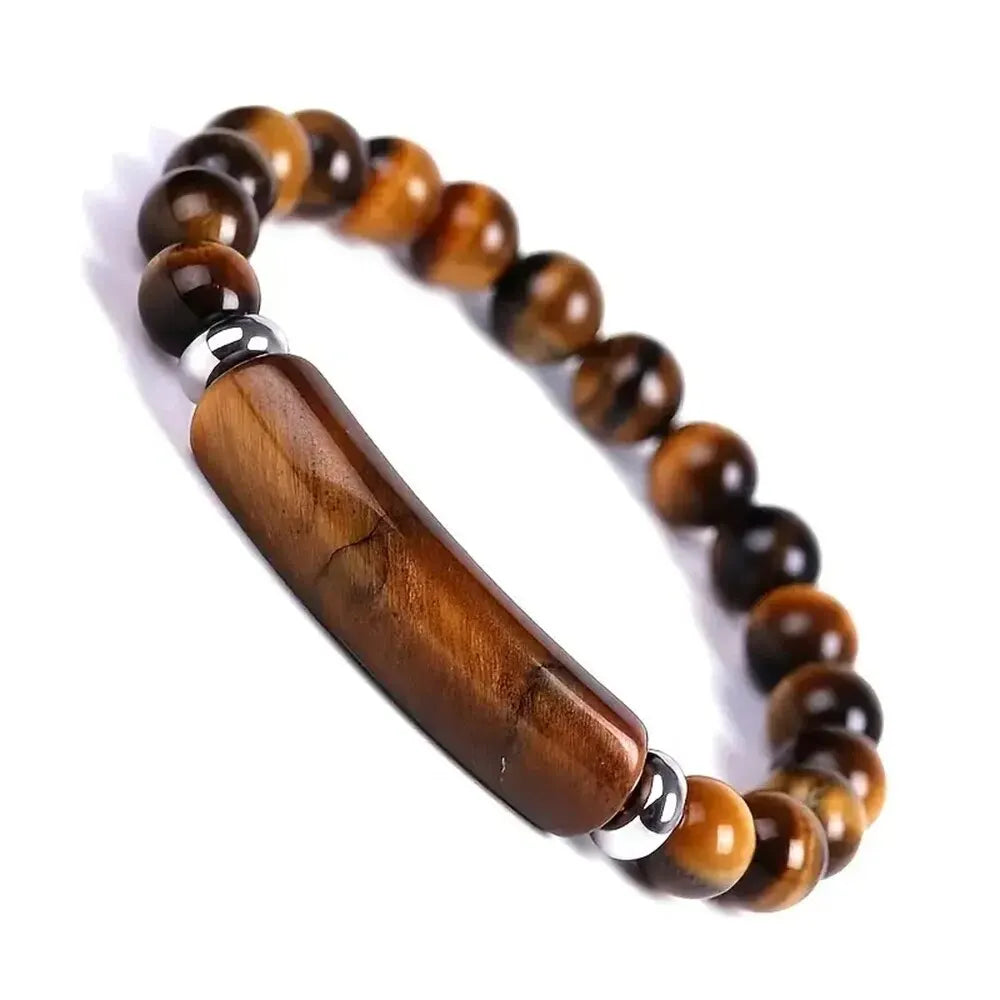 1pc Healing Handmade Stone Bracelet Turquoise Natural Malachite Gemstone Crystal Rough Bracelet Body Energy Yoga - forbiddengemstones.com