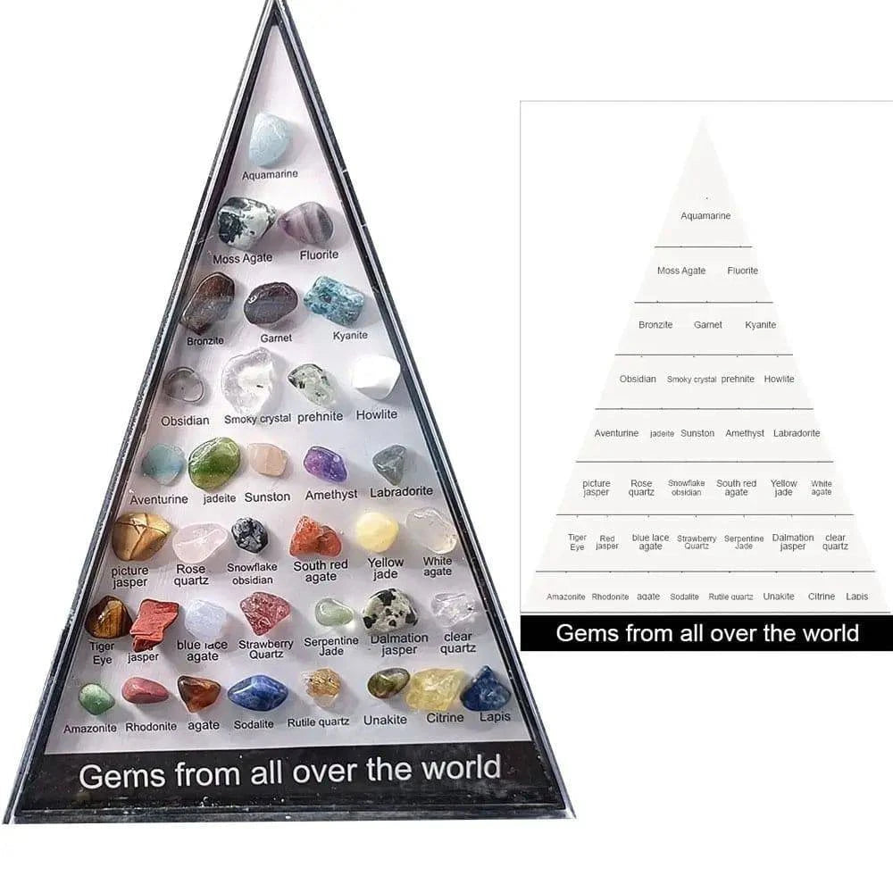 36Pcs/Box Mineral Specimens Healing Crystal Gems From All Over The World Quartz Samples Raw Gemstones Collectible Stone Decor - forbiddengemstones.com