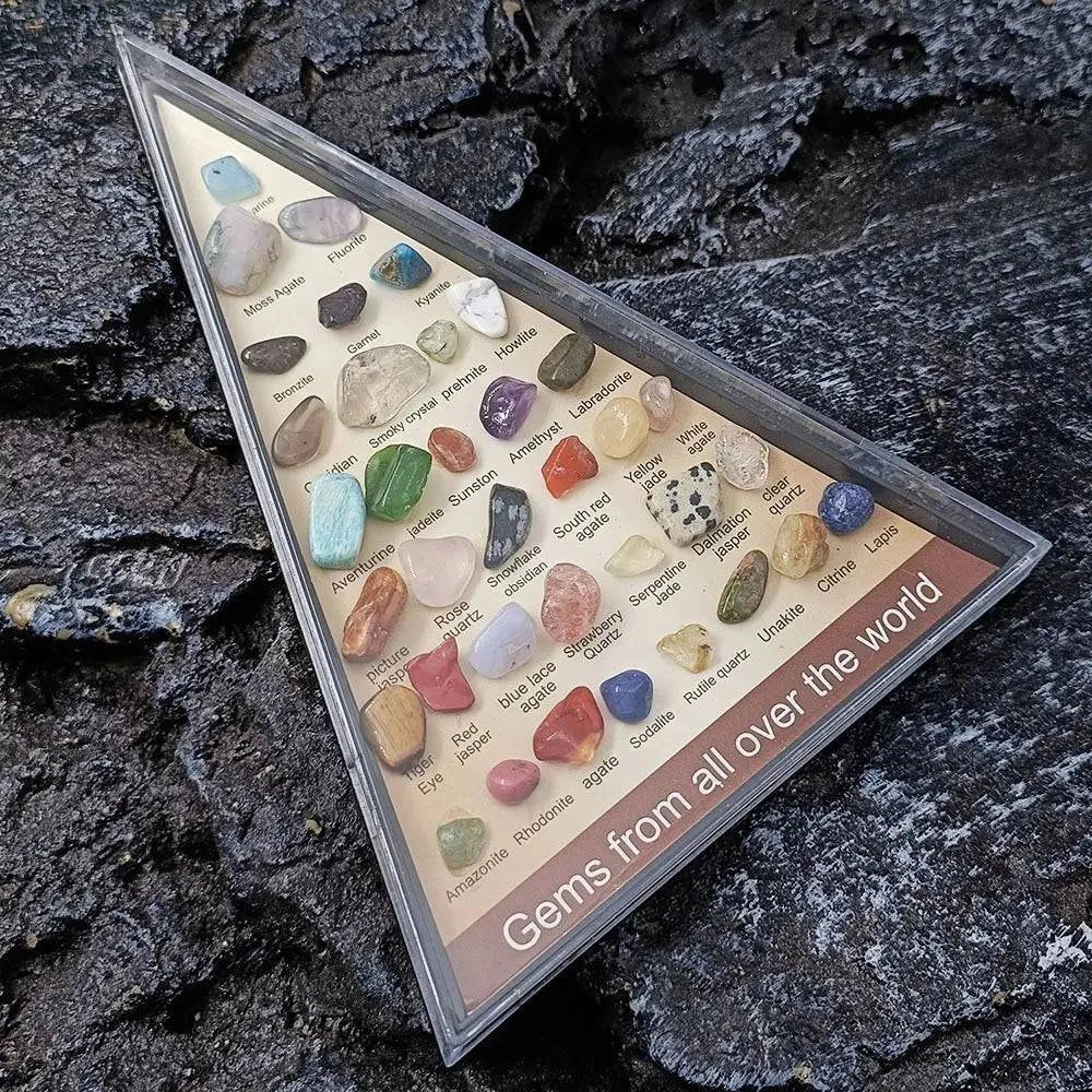 36Pcs/Box Mineral Specimens Healing Crystal Gems From All Over The World Quartz Samples Raw Gemstones Collectible Stone Decor - forbiddengemstones.com