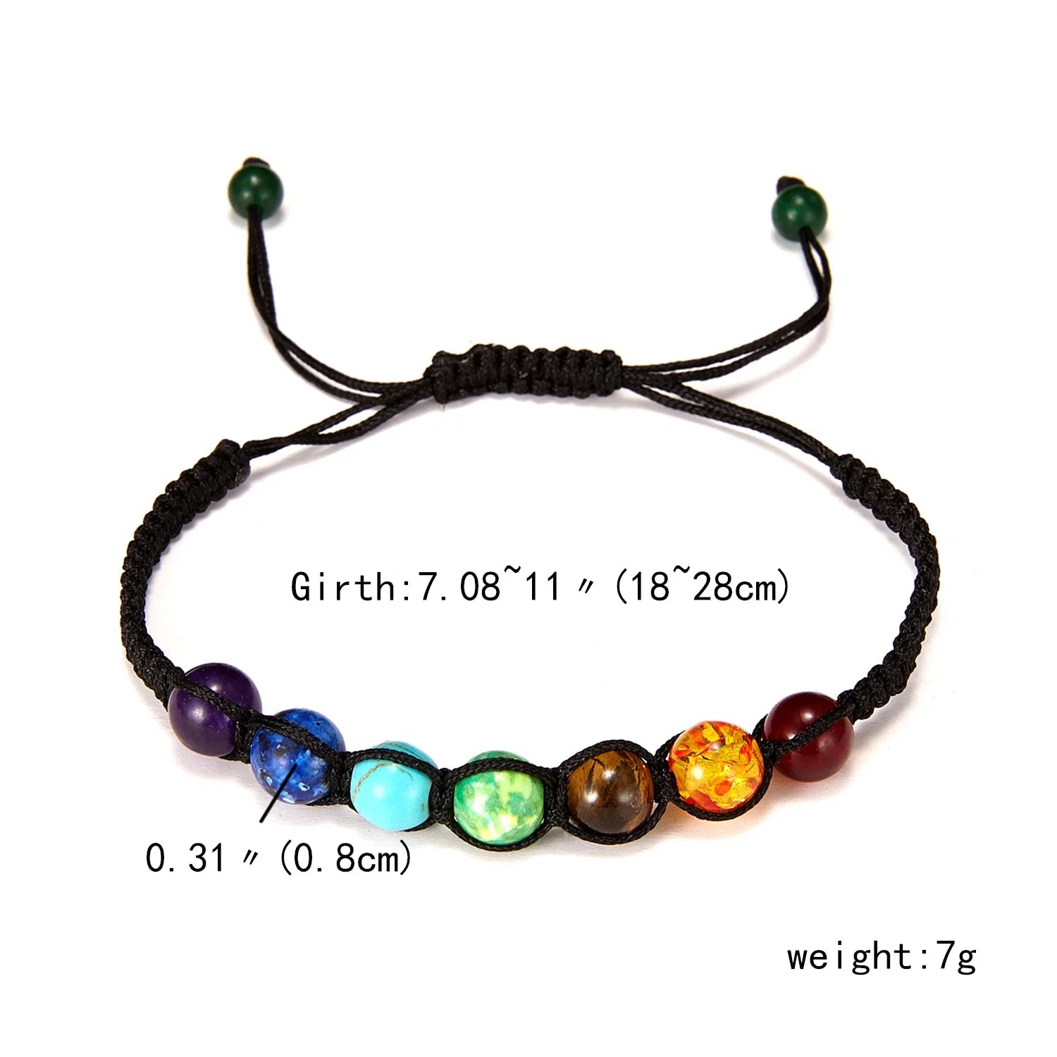 7 Chakra Reiki Healing Stone Bracelet For Women Men Yoga Meditation Jewelry Handmade Woven Natural Crystal Beads Bracelet Bangle - forbiddengemstones.com