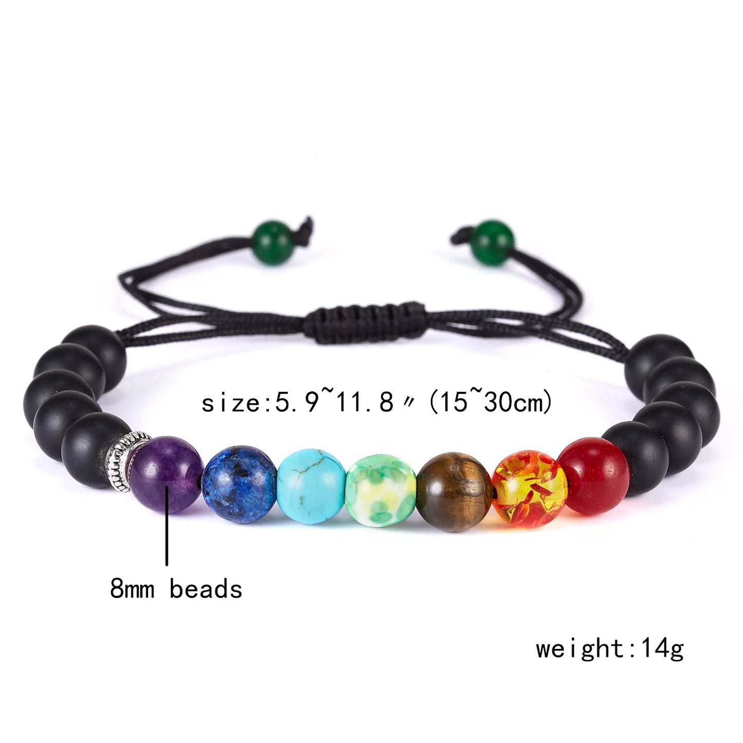 7 Chakra Reiki Healing Stone Bracelet For Women Men Yoga Meditation Jewelry Handmade Woven Natural Crystal Beads Bracelet Bangle - forbiddengemstones.com