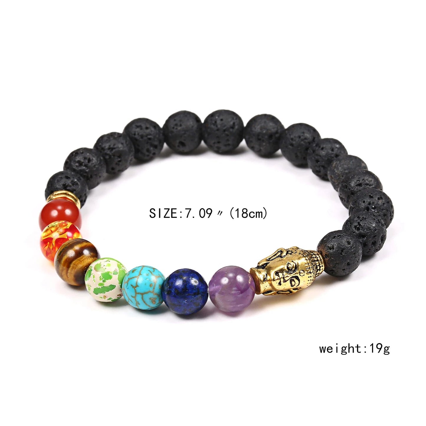 7 Chakra Reiki Healing Stone Bracelet For Women Men Yoga Meditation Jewelry Handmade Woven Natural Crystal Beads Bracelet Bangle - forbiddengemstones.com