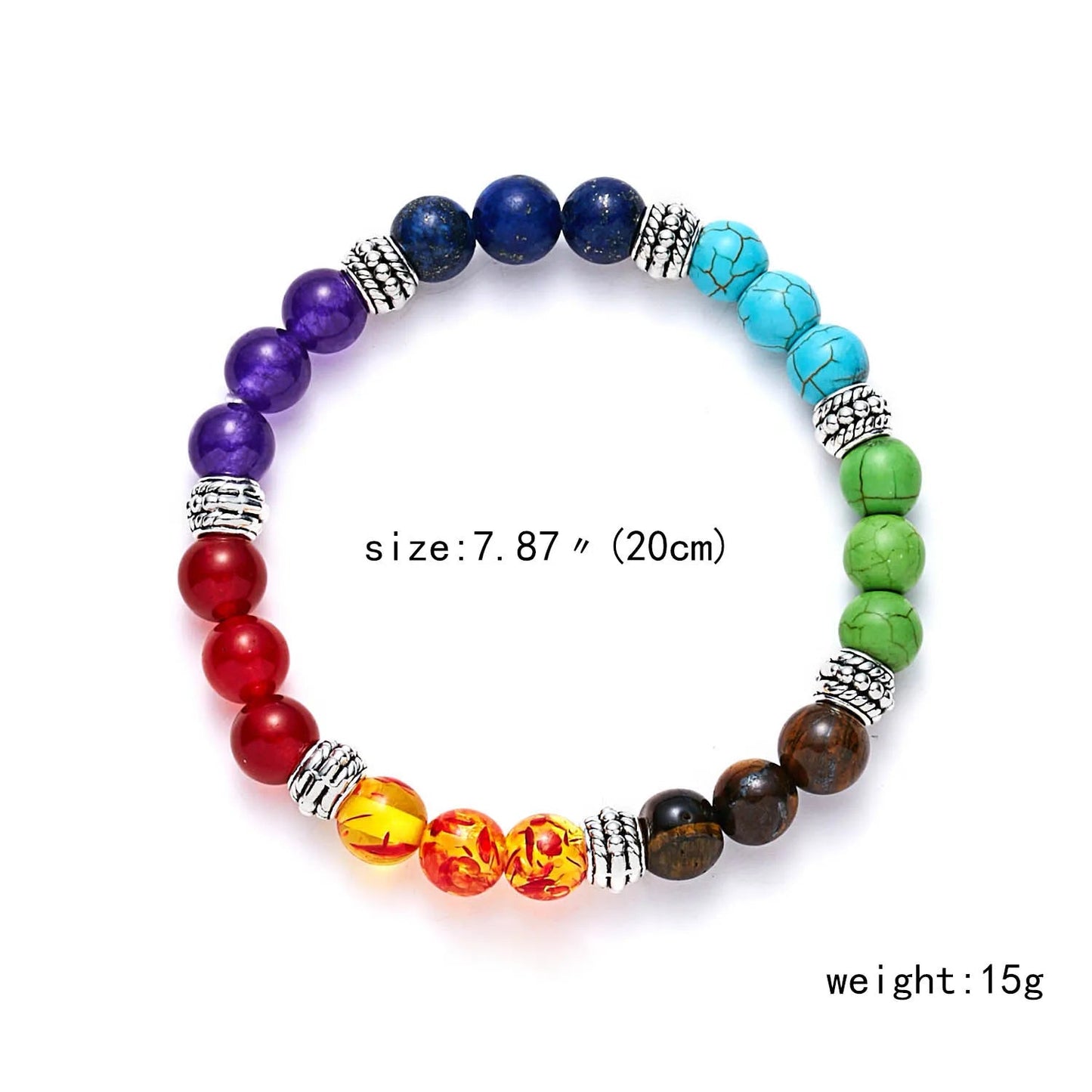 7 Chakra Reiki Healing Stone Bracelet For Women Men Yoga Meditation Jewelry Handmade Woven Natural Crystal Beads Bracelet Bangle - forbiddengemstones.com