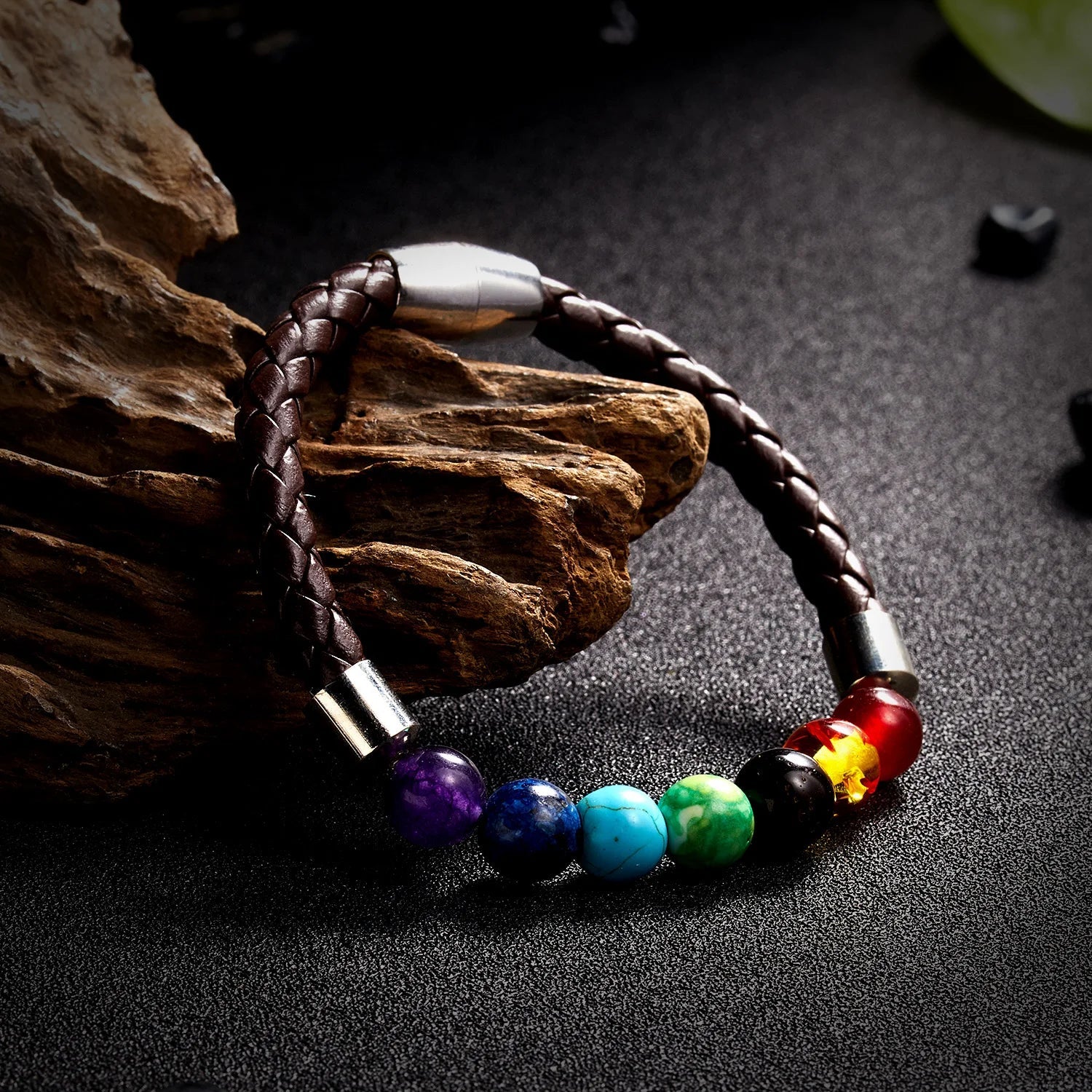 7 Chakra Reiki Healing Stone Bracelet For Women Men Yoga Meditation Jewelry Handmade Woven Natural Crystal Beads Bracelet Bangle - forbiddengemstones.com