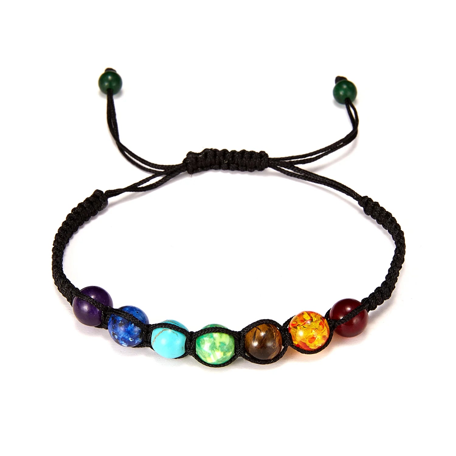 7 Chakra Reiki Healing Stone Bracelet For Women Men Yoga Meditation Jewelry Handmade Woven Natural Crystal Beads Bracelet Bangle - forbiddengemstones.com