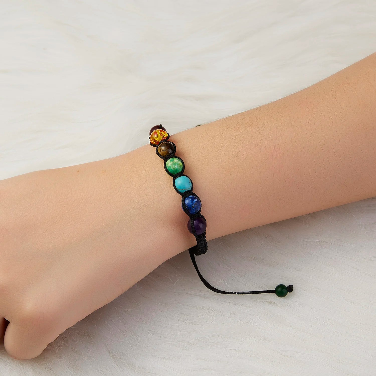 7 Chakra Reiki Healing Stone Bracelet For Women Men Yoga Meditation Jewelry Handmade Woven Natural Crystal Beads Bracelet Bangle - forbiddengemstones.com