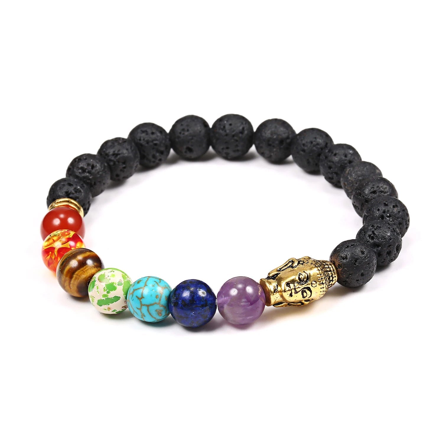 7 Chakra Reiki Healing Stone Bracelet For Women Men Yoga Meditation Jewelry Handmade Woven Natural Crystal Beads Bracelet Bangle - forbiddengemstones.com