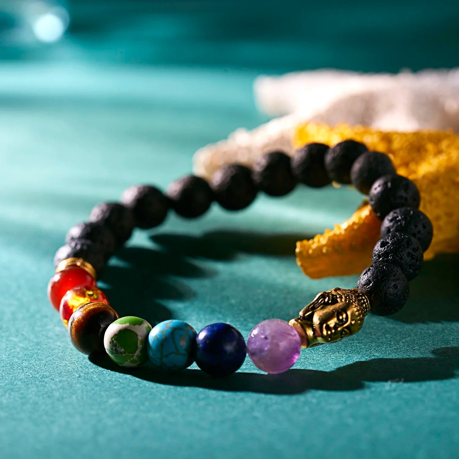 7 Chakra Reiki Healing Stone Bracelet For Women Men Yoga Meditation Jewelry Handmade Woven Natural Crystal Beads Bracelet Bangle - forbiddengemstones.com