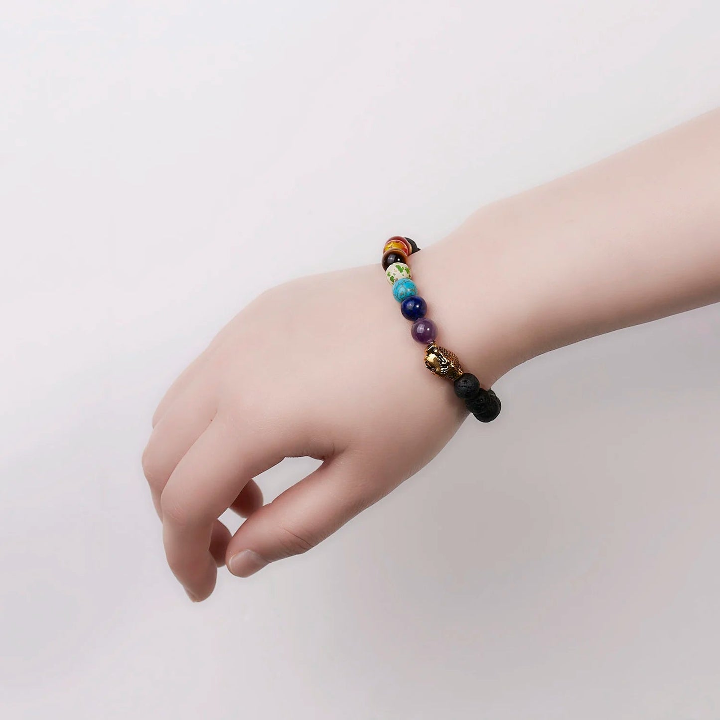7 Chakra Reiki Healing Stone Bracelet For Women Men Yoga Meditation Jewelry Handmade Woven Natural Crystal Beads Bracelet Bangle - forbiddengemstones.com