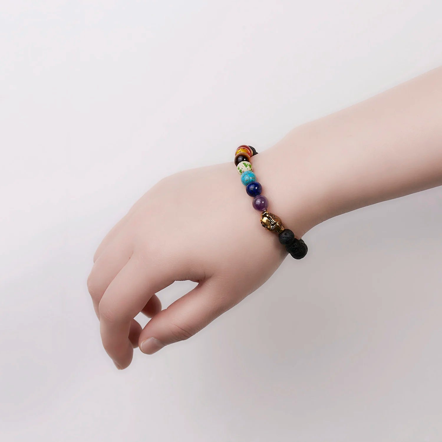 7 Chakra Reiki Healing Stone Bracelet For Women Men Yoga Meditation Jewelry Handmade Woven Natural Crystal Beads Bracelet Bangle - forbiddengemstones.com