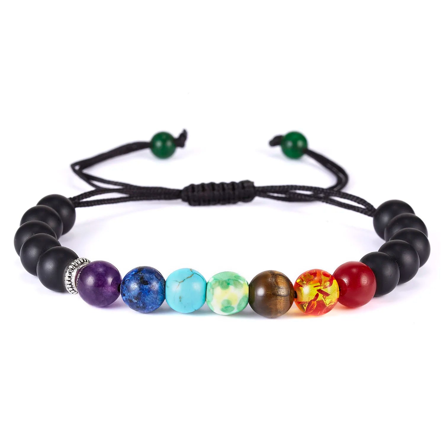 7 Chakra Reiki Healing Stone Bracelet For Women Men Yoga Meditation Jewelry Handmade Woven Natural Crystal Beads Bracelet Bangle - forbiddengemstones.com