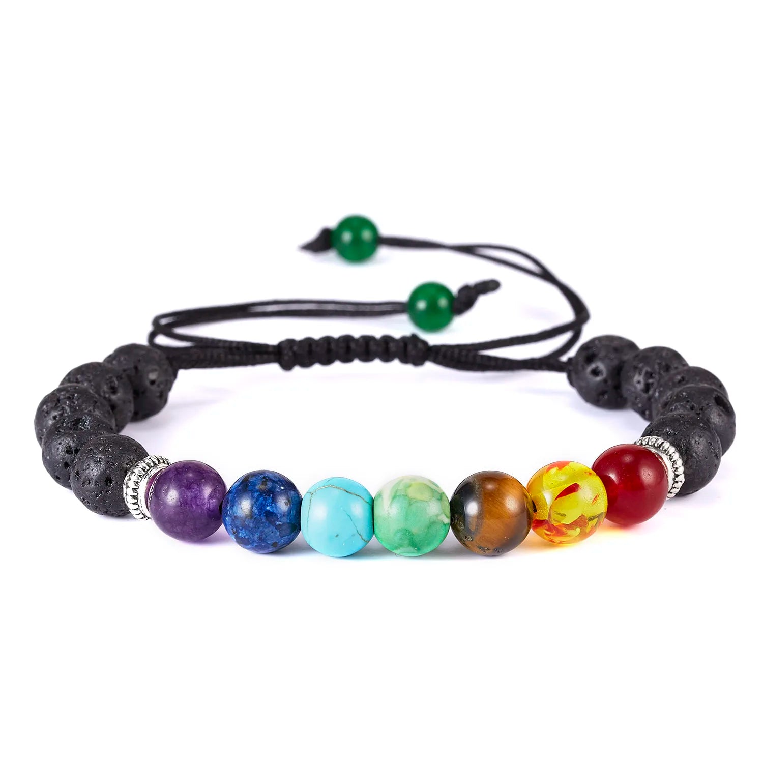 7 Chakra Reiki Healing Stone Bracelet For Women Men Yoga Meditation Jewelry Handmade Woven Natural Crystal Beads Bracelet Bangle - forbiddengemstones.com