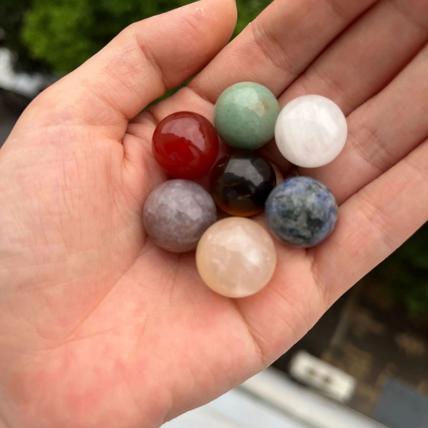 7pcs/set Nature Crystal and Healing Stone Set Chakra Balance Stone Spiritual Astrology Yoga Energy Reiki Healing Crystal Stone F - forbiddengemstones.com