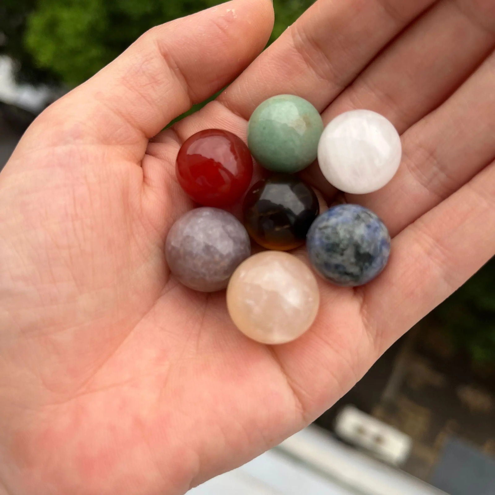 7pcs/set Nature Crystal and Healing Stone Set Chakra Balance Stone Spiritual Astrology Yoga Energy Reiki Healing Crystal Stone F - forbiddengemstones.com