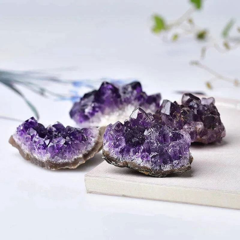 Amethyst Cluster Geode Natural Irregular Purple Quartz Stone Point Wand Energy Healing Mineral Crystal Rock Specimen Room Decor - forbiddengemstones.com