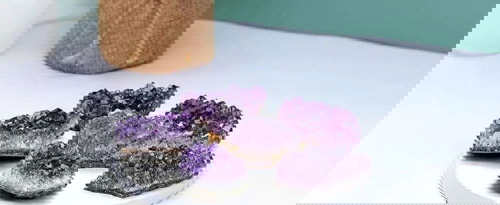 Amethyst Cluster Geode Natural Irregular Purple Quartz Stone Point Wand Energy Healing Mineral Crystal Rock Specimen Room Decor - forbiddengemstones.com