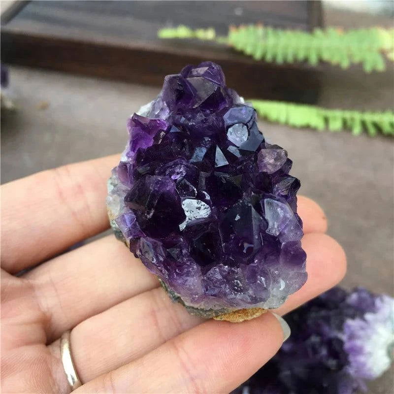 Amethyst Cluster Geode Natural Irregular Purple Quartz Stone Point Wand Energy Healing Mineral Crystal Rock Specimen Room Decor - forbiddengemstones.com