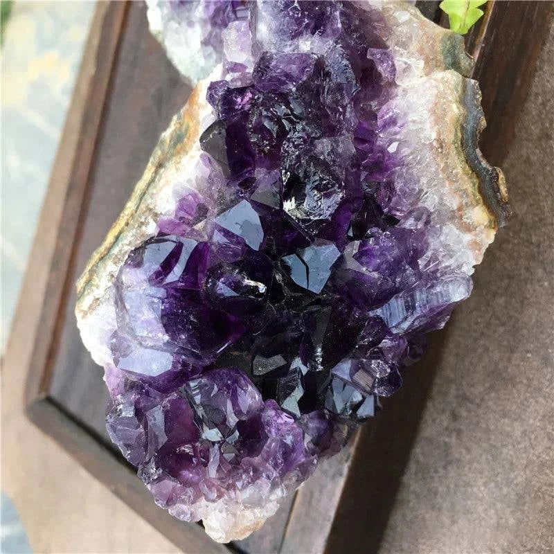 Amethyst Cluster Geode Natural Irregular Purple Quartz Stone Point Wand Energy Healing Mineral Crystal Rock Specimen Room Decor - forbiddengemstones.com
