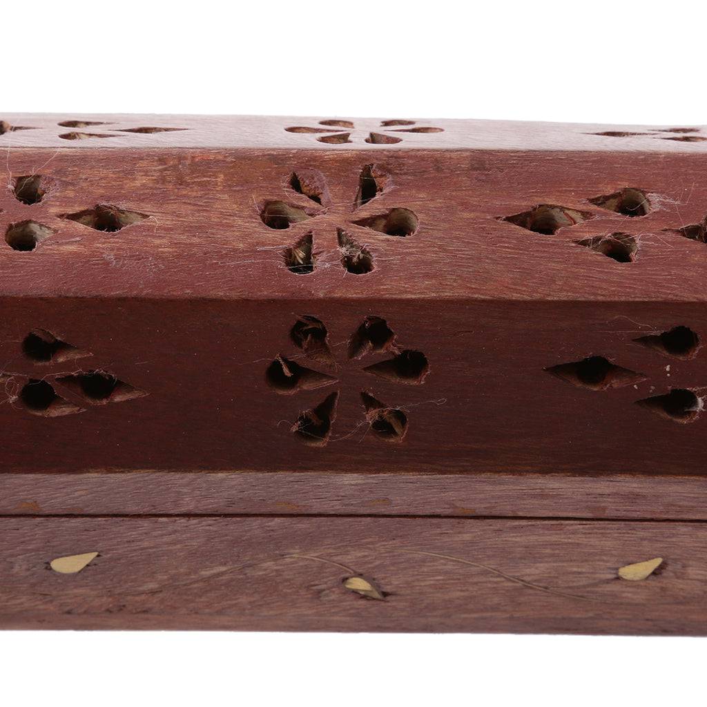 Ancient Wooden Incense Stick Holder Burning Joss Insence Box Insense Burner - forbiddengemstones.com