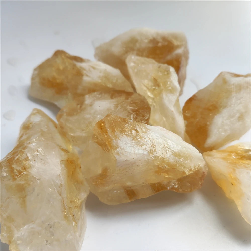 Natural Citrine Healing Crystals - Raw Decor Stone for Home Decoration and DIY Gift Collection