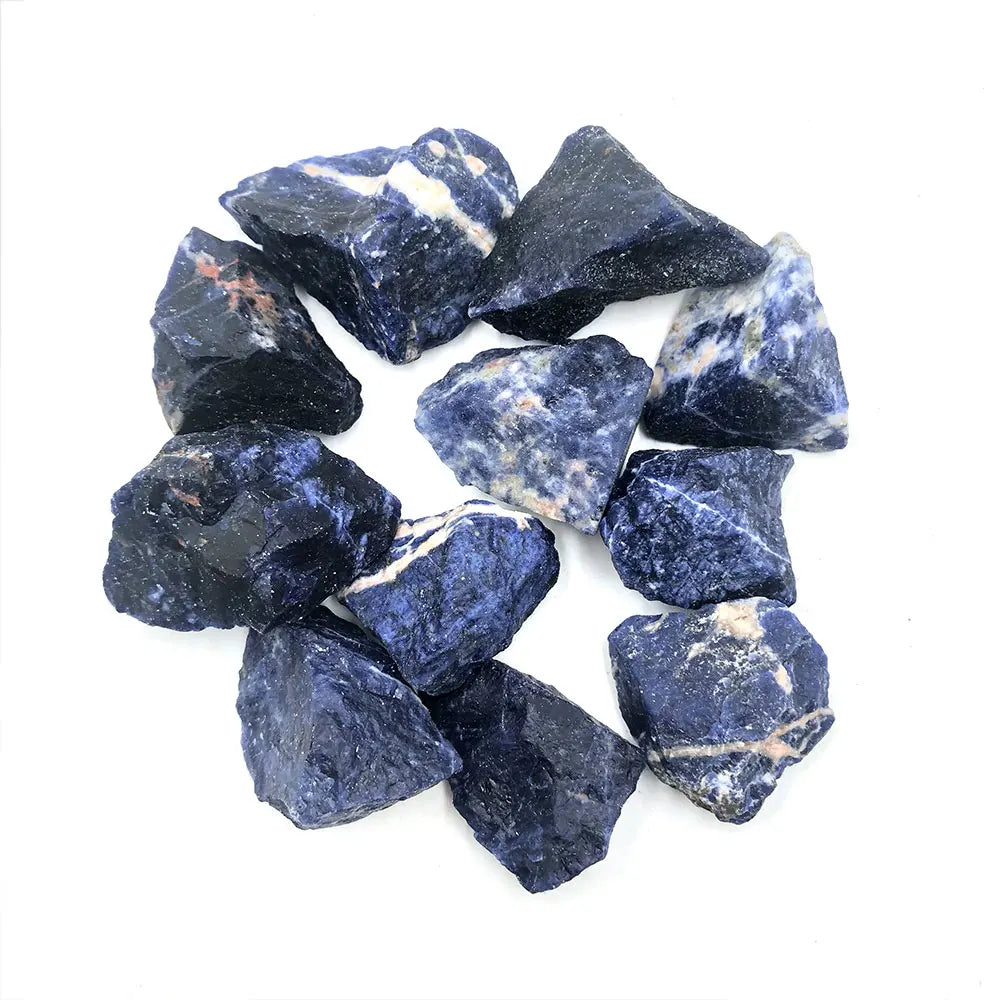 1pc Natural Raw Blue Sodalite Rough Stone Quartz Crystals Rock Healing Mineral Aquarium Home Room Decoration Gemstone Energy