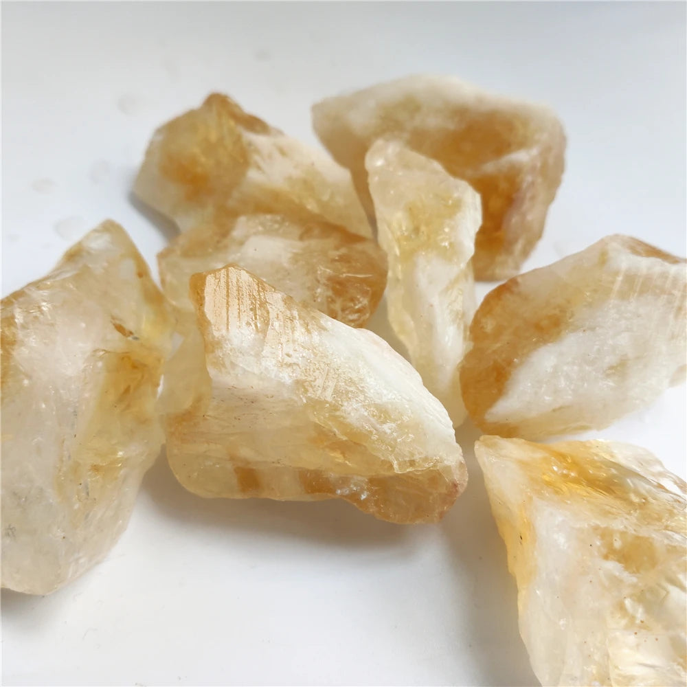 Natural Citrine Healing Crystals - Raw Decor Stone for Home Decoration and DIY Gift Collection