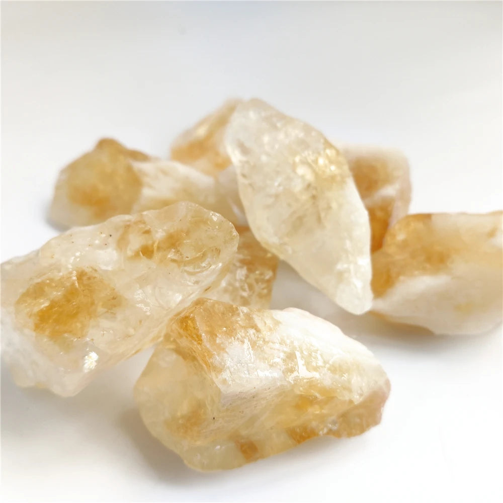 Natural Citrine Healing Crystals - Raw Decor Stone for Home Decoration and DIY Gift Collection