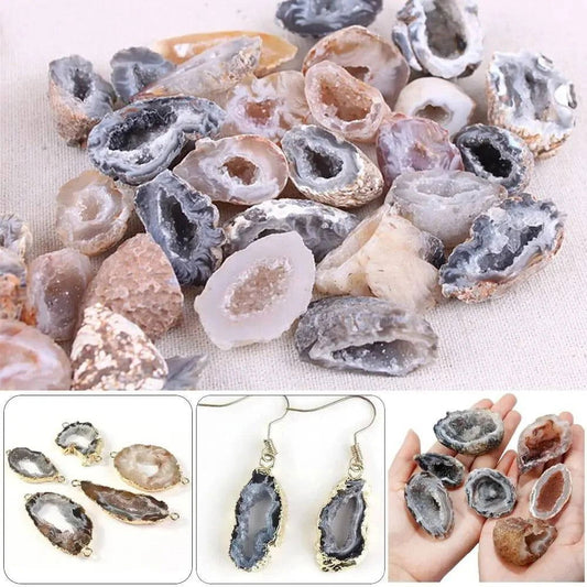 Mineral Ore Collectible Specimen Raw Gemstone Drusy Quartz Slice Natural Agate Geodes Healing Stones Crystal Cluster - forbiddengemstones.com