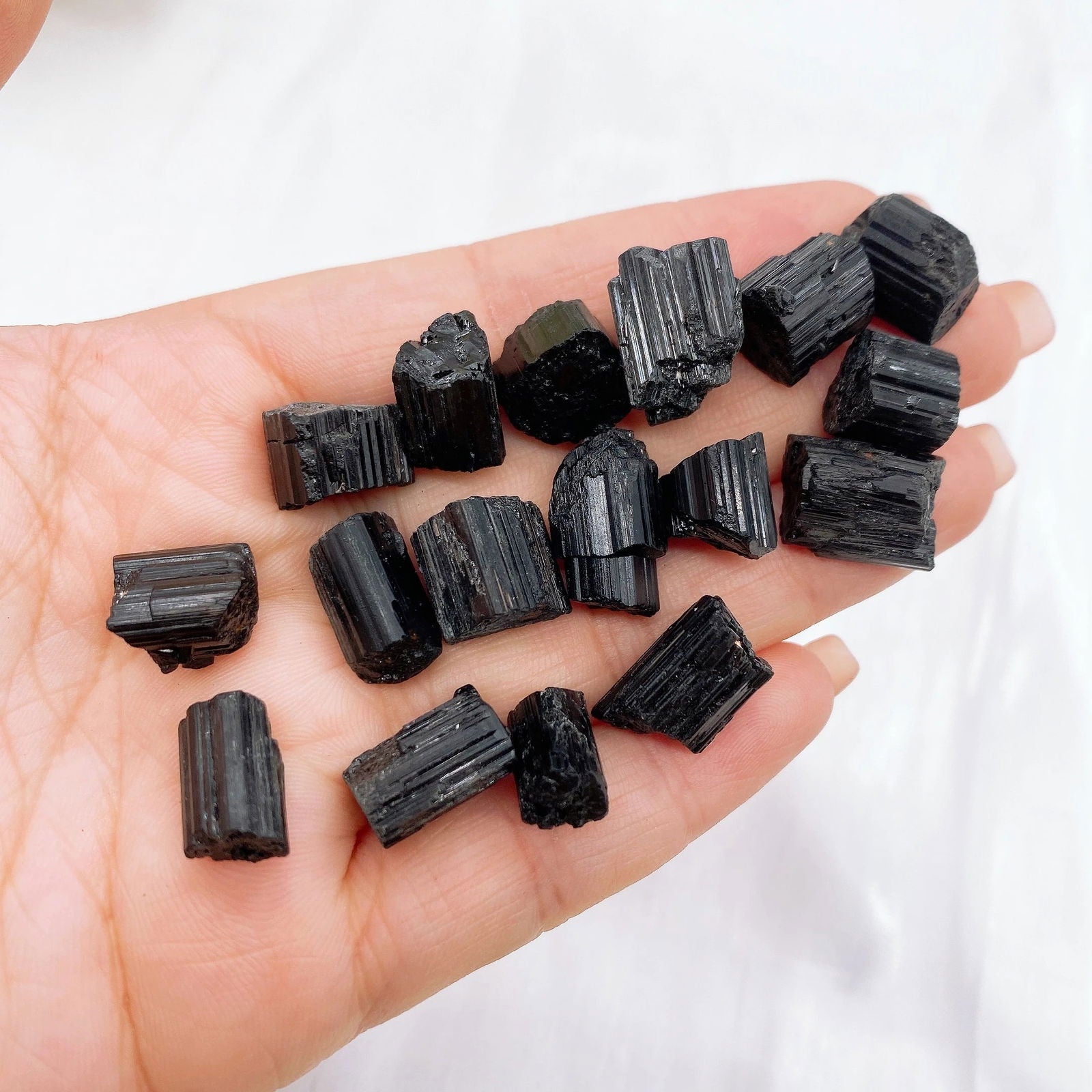 Natural Black Tourmaline Gravel Mineral Specimen Crystal Gem Rough Stone Craft Healing Reiki Home Decoration DIY Gift - forbiddengemstones.com
