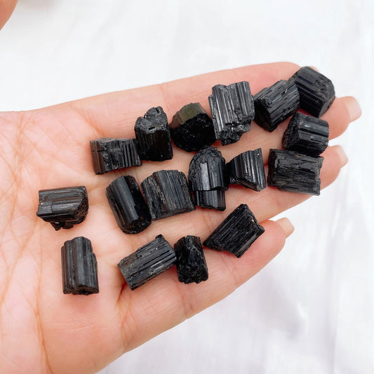 Natural Black Tourmaline Gravel Mineral Specimen Crystal Gem Rough Stone Craft Healing Reiki Home Decoration DIY Gift - forbiddengemstones.com