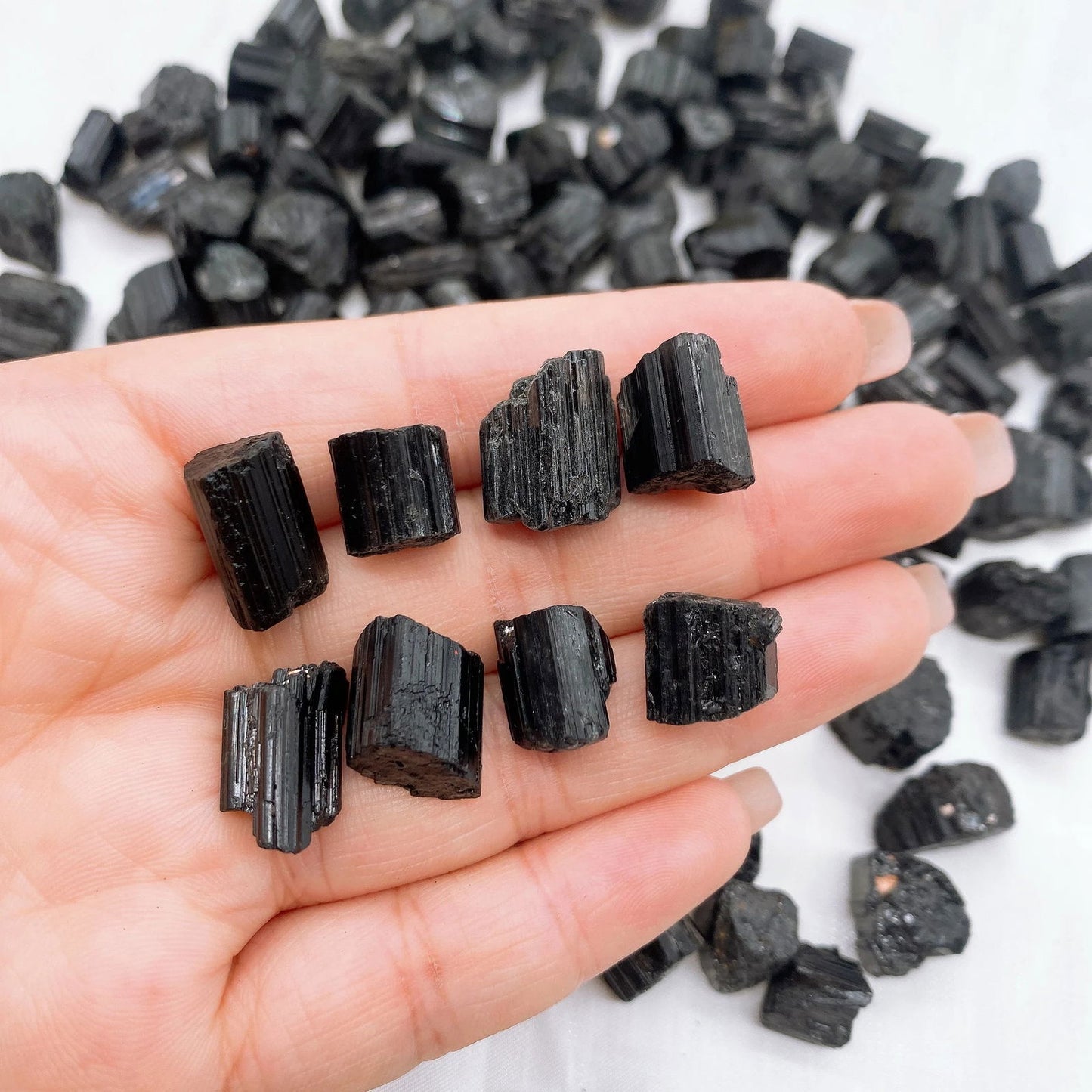 Natural Black Tourmaline Gravel Mineral Specimen Crystal Gem Rough Stone Craft Healing Reiki Home Decoration DIY Gift - forbiddengemstones.com