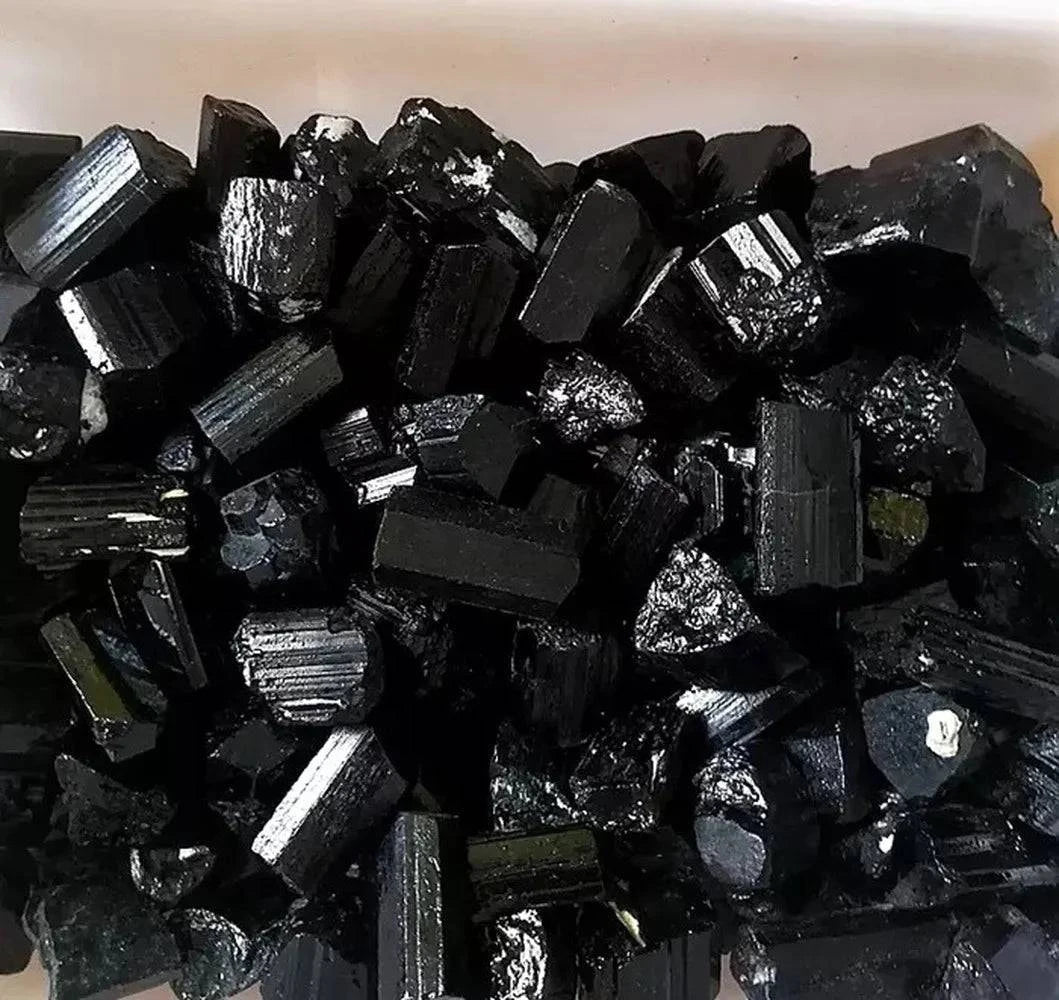 Natural Black Tourmaline Gravel Raw Gem Mineral Specimen Crystal Stone Healing Magic Advanced Collection Eliminate Magnetism 1PC - forbiddengemstones.com