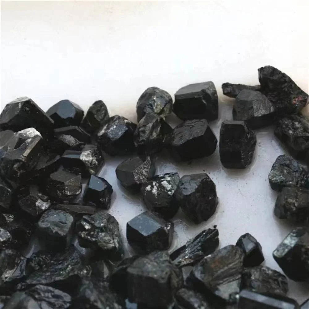 Natural Black Tourmaline Gravel Raw Gem Mineral Specimen Crystal Stone Healing Magic Advanced Collection Eliminate Magnetism 1PC - forbiddengemstones.com