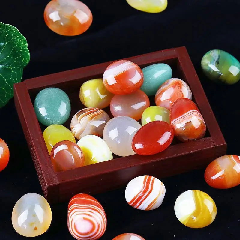 Natural Mixed Agate Stone Tumbled Stones Rainbow Crystal for Church Prayers Succulents Bedding Vase Filler Landscape Home Decor - forbiddengemstones.com